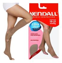 3X Meia Média Compressão Feminina Kendall 3/4 S/ Ponteira 18