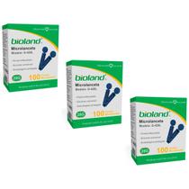3x MICROLANCETA TRIFACETADA ENCIXE UNIVERSAL 100UN - BIOLAND