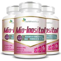 3x Mio Inositol + Zinco Vitamina B1 B6 D3 K2 60 Cápsulas 500mg