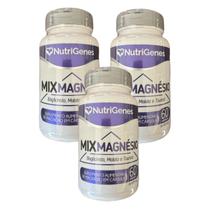3x Mix Magnésio Bisglicinato, Malato e Taurato Nutrigenes