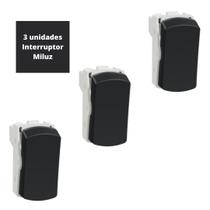 3x Modulo Interrupt Miluz Simples Grafite S3b72011 Schneider