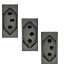 3x Modulo Tomada 2P+T10A Magnésio Arteor 592630 Pial Legrand