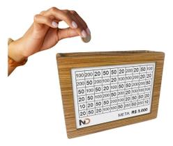 3X Monebox Cofrinho Dinheiro Mdf Método Japonês Kakebo 5.000
