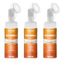 3x Mousse Micelar Espuma de Limpeza Facial Vitamina C 150ml 3x Mousse Micelar Espuma de Limpeza Facial Vitamina C 150ml