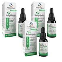 3x Nanoprópolis- Extrato de Própolis Verde- 20ml- Apis Vida