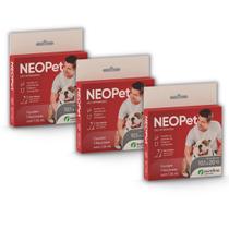 3x NeoPet Antipulgas e Carrapatos para cães de 10 a 20kg - Original Ourofino - 3 unidades