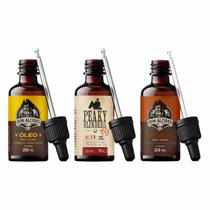 3x Óleo Barba Lemon Bone Peaky Blinders e Coffee Don Alcides