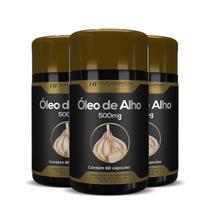 3X Oleo De Alho Premium 500Mg 60Caps Hf Suplementos
