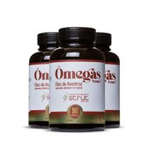 3x oleo de avestruz 90caps 1.000mg strut omega 3 6 7 9 3x oleo de avestruz 90caps 1.000mg strut omega 3 6 7 9