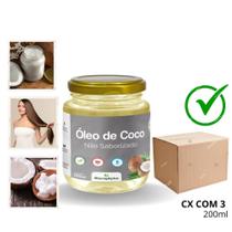 3x Óleo de coco (Sem sabor) Sem Cheiro - Macrophytus 200ml