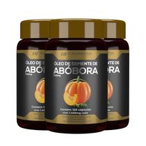 3x óleo de semente de abobora 1400mg 120caps hf suplementos