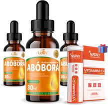 3x Óleo de Semente de Abóbora Rico em Vitamina E em Gotas 30ml Celliv + VitamimC+