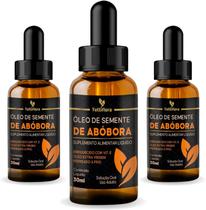 3x Óleo de Semente de abóbora Rico em Vitamina E em Gotas 30ml Tuttiflora