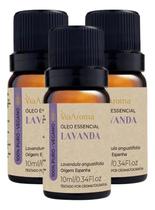 3x Óleo Essencial Lavanda 10ml Via Aroma