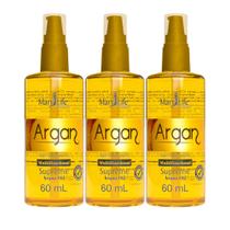 3x Óleos De Argan Reparador de Pontas Multifuncional Supreme 60ml - Mary Life