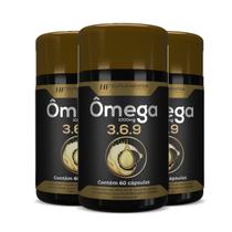 3x OMEGA 3 6 9 60CAPS PEIXE LINHAÇA BORRAGEM HF SUPLEMENTS