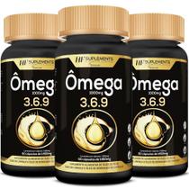 3x OMEGA 3 6 9 60CAPS PEIXE LINHAÇA BORRAGEM HF SUPLEMENTS