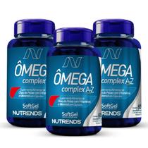 3x Ômega 3 Complex A-Z Nutrends 60 Capsulas