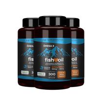 3x omega 3 fish oil 300 caps hf suplementos