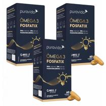 3x Ômega 3 Fosfatix 1.500mg- Fosfatidilserina- Puravida