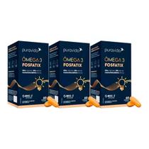 3x Ômega 3 Fosfatix 1000 Mg De Dha 400 Mg De Epa - Pura Vida 3x Ômega 3 Fosfatix 1000 Mg De Dha 400 Mg De Epa - Pura Vida