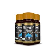 3x omega 3 oleo de peixe concentrado sem sabor 1450mg 60caps