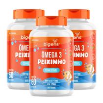 3x Ômega 3 Peixinho Bigens Laranja 60 Cápsulas Comestíveis - 3x Ômega 3 Peixinho Bigens Laranja 60 Cápsulas Comestíveis -