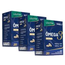 3x Ômega 3 Ultra EPA 1000mg DHA 400mg Lauton 60 Cápsulas