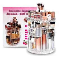 3X Organizador Maquiagem Acrílico Giratório Suporte Cosmétic