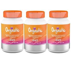 3x Orgastic Suplemento Vitamínico - 60 Cápsulas - Intt