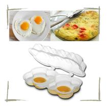 3X Ovo Frito Omeleteira Micro-Ondas Sem Óleo Saudável Trevo