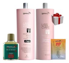 3X Paiolla Escova Progressiva Bambu Sem Formol Kit 2X1000 Ml