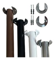 3X Par Suporte Flange De Bastão Na Parede Para Varão 19Mm