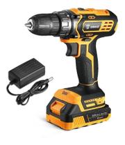 3X Parafusadeira Furadeira 3/8 Com Bateria Lítio-Íon E Carr