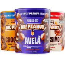 3X Pasta de Amendoim Dr Peanut Chocotine Avela Buenissimo