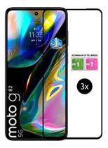 3x Película 3d Vidro Full 9h para Moto G82 6.6 Xt2225 3x Película 3d Vidro Full 9h para Moto G82 6.6 Xt2225