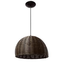 3X Pendente Junco Poptem Meia Esfera 45Cm Tabaco 3X Pendente Junco Poptem Meia Esfera 45Cm Tabaco