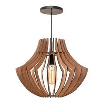 3X Pendente Mdf Poptem Curvy Madeira