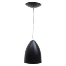 3X Pendente Soft Poptem Cone Aluminio Preto E Dourado