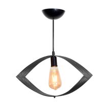 3X Pendente Ultraleve Poptem Íris Madeira Preto