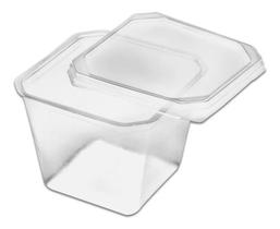 3X Pote Quadrado C/Tampa Bolo No Pote 250Ml C/20 Un - Prafes 3X Pote Quadrado C/Tampa Bolo No Pote 250Ml C/20 Un - Prafes