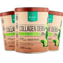 3x Potes Collagen Derm Limão Verisol Ácido Hialurônico -330m