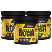3x Pre treino Nuclear Rush Cafeína Body Action Limão 100g -