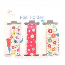 3x Prendedor de Chupeta c/ Fecho Jacaré BPA Free p/ Meninas