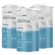 3x Proteina De Colageno Nutrawell Neutro 400g 3x Proteina De Colageno Nutrawell Neutro 400g