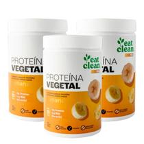 3x Proteina Vegetal Vegana Eat Clean Banana 600g