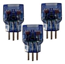 3x Protetor Eletrico Dps Anti Raio Surtos 10a Embrastec Azul