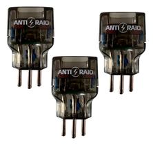 3x Protetor Eletrico Dps Anti Raio Surtos 10a Embrastec Preto