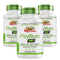 3x Psyllium Pro 750mg 180cps Quitosana - Cromo - Biotina - VItamina C