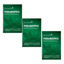 3x Purabiotics Probióticos Vivos Em Cáps. Pura Vida 30caps